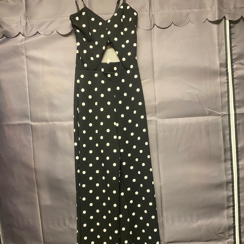 NWT Fashion Nova polka dot jumpsuit XS